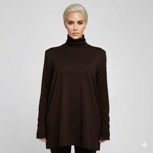 Maison Margiela Brown Wool Blend Mini Dress / Tunic Top - Small 🇮🇹